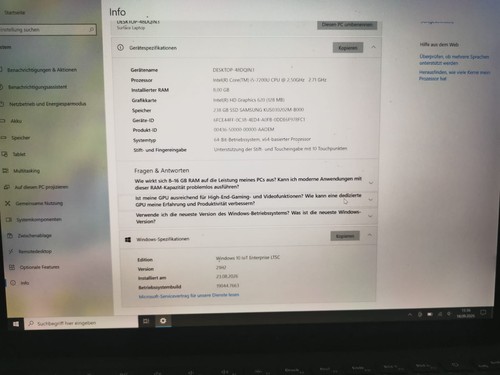 Microsoft surface laptop - i5/, 8