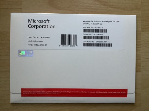 Windows server 2025 standard - server,
